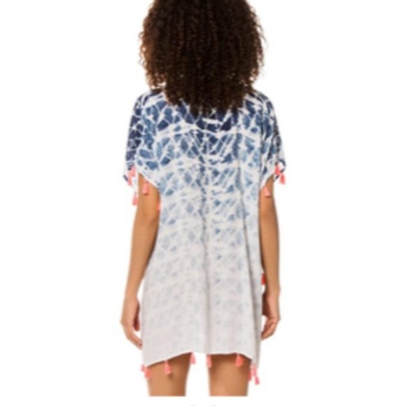NWT Surf Gypsy Tassel Tie Dye Poncho Cover Up - Picture 2 of 5